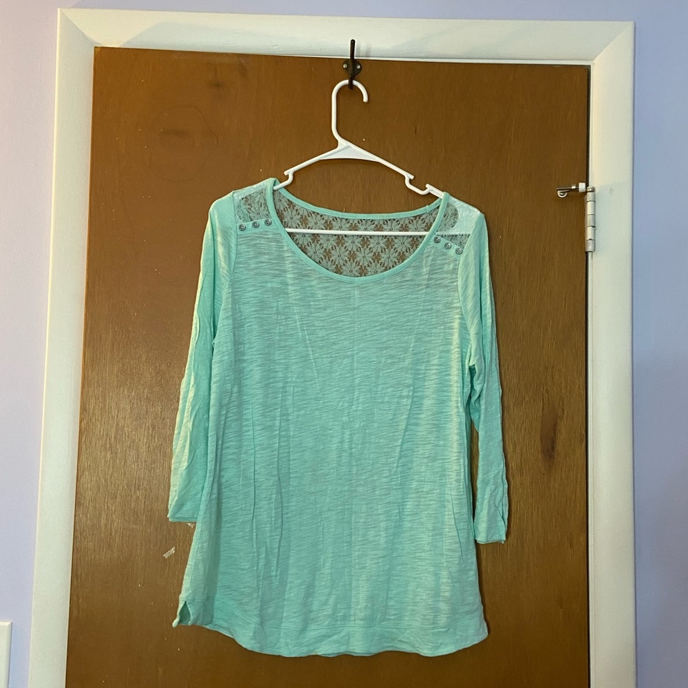 Express lace back top